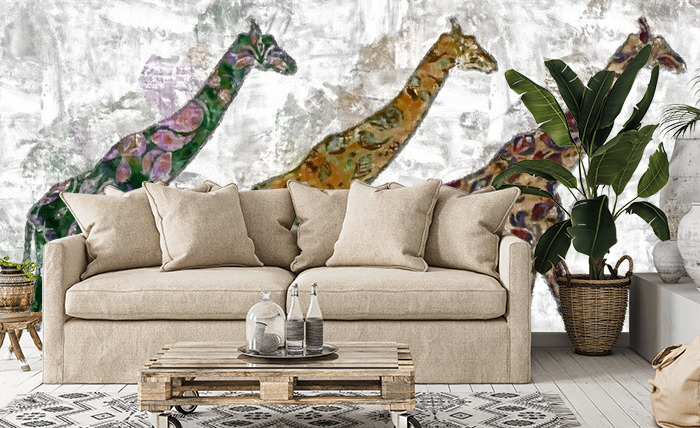  Fototapete Giraffe Gemalt nach Maß - myredro.de 