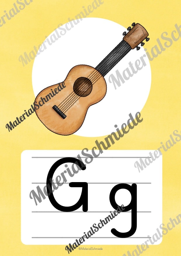  Bundle: 50 Buchstaben-Plakate (Druckschrift) 