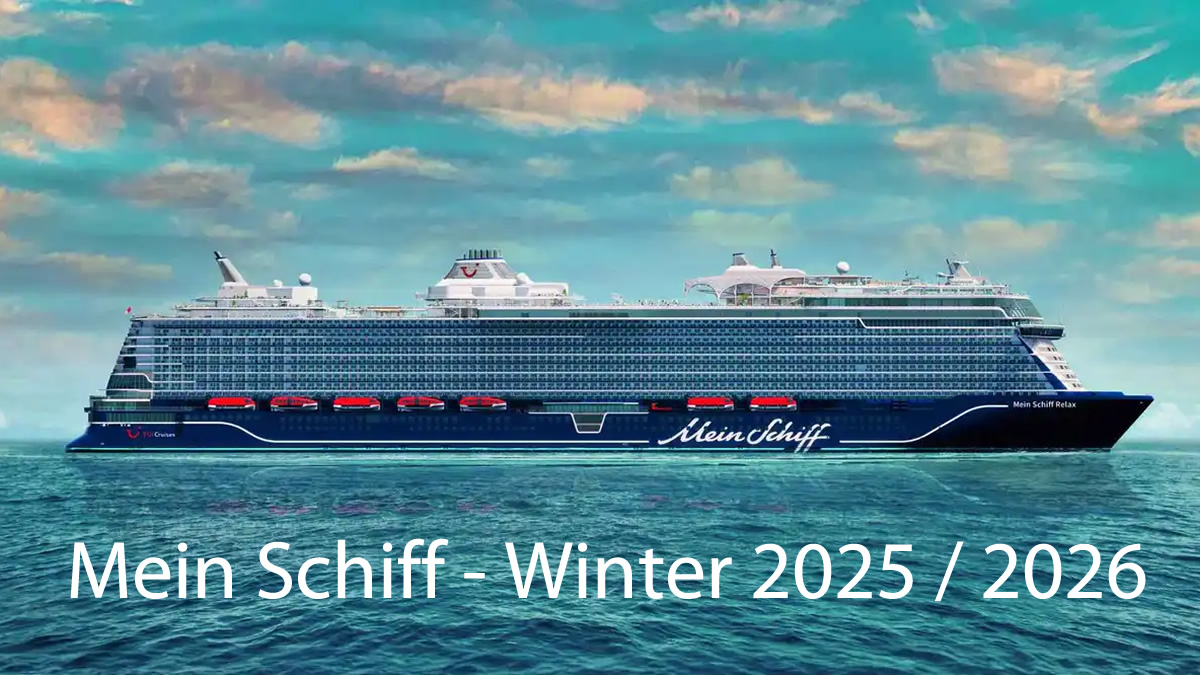  Mein Schiff Kreuzfahrten Winter 2025 / 2026 Motiv 