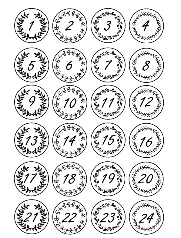  Malvorlagen Adventskalender zum ausdrucken 